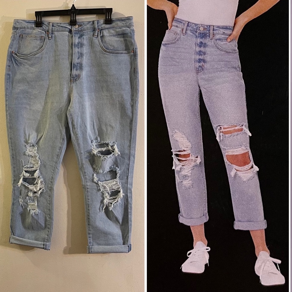Distressed High Rise Jeans - Picture 8 of 9